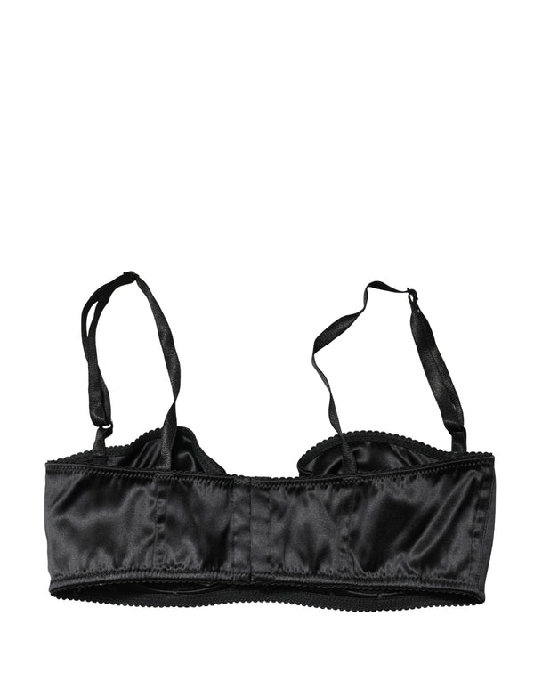 Dolce & Gabbana 6% Elastane balconette bra in black