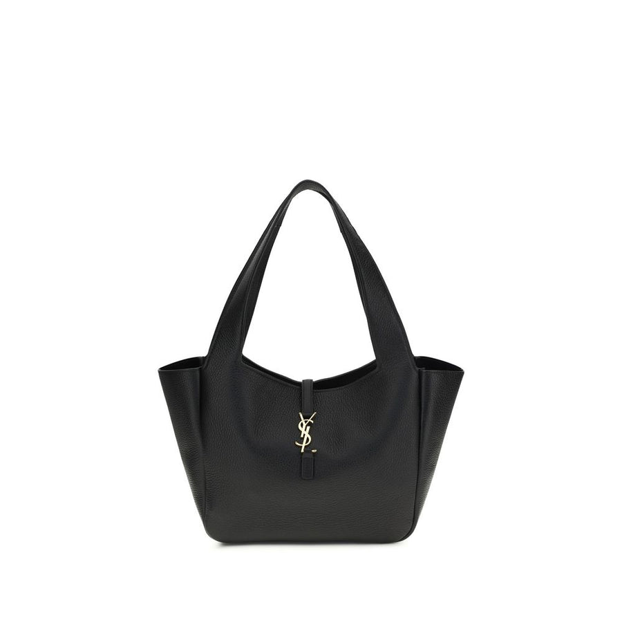 Saint Laurent Leather with suede lining shoulder bag in black