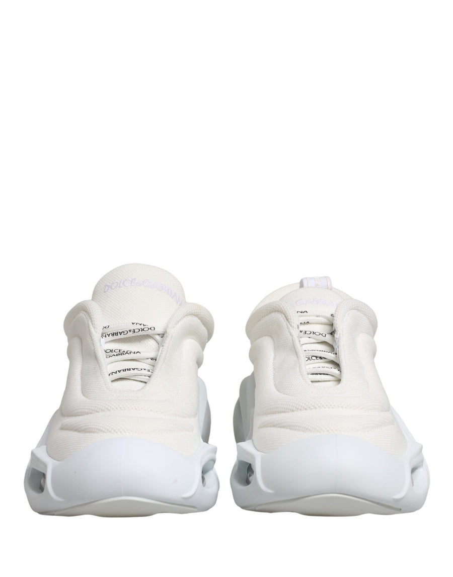 Dolce & Gabbana 80% Polyester 20% Viscose; Lining: 20% Elastane 20% Nylon 20% Polyurethane 20% Lamb 20% Calf sneaker in white