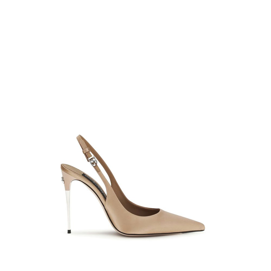 Dolce & Gabbana 100% Silk heel in beige