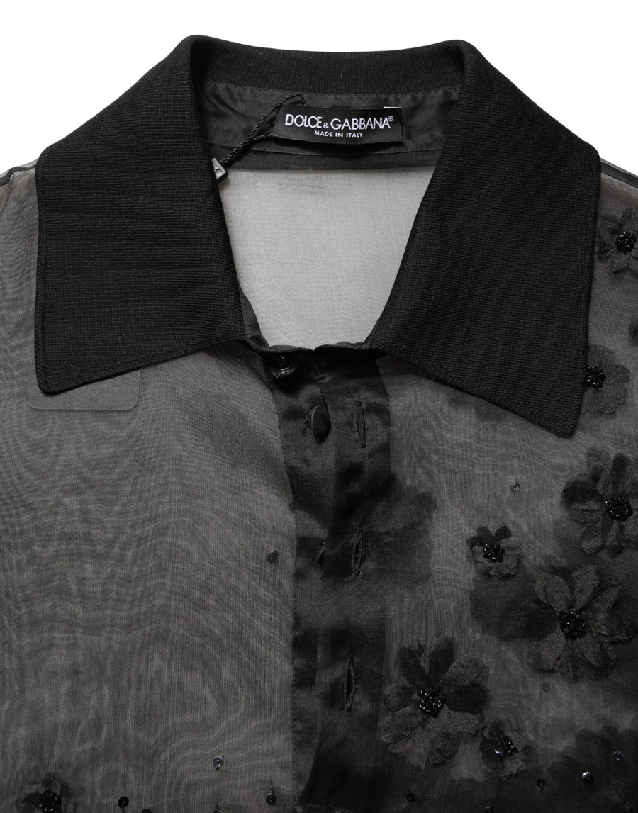 Dolce & Gabbana 100% Silk shirt in black