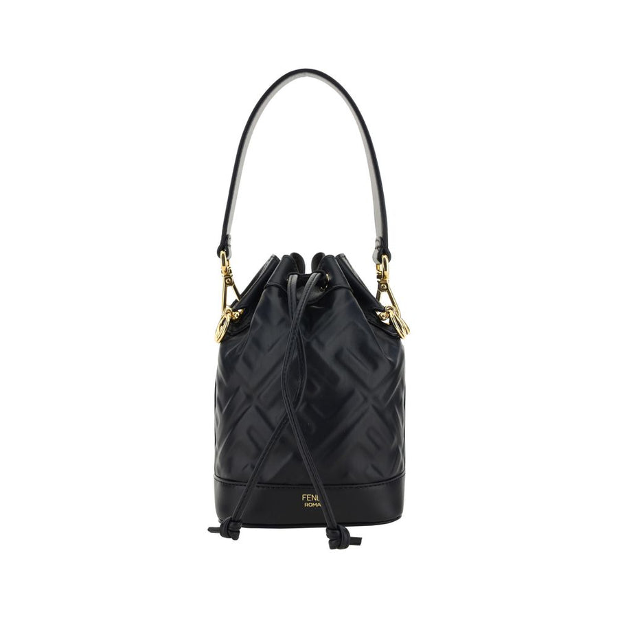 Fendi 100% Calf Leather Bos Taurus bucket bag in black