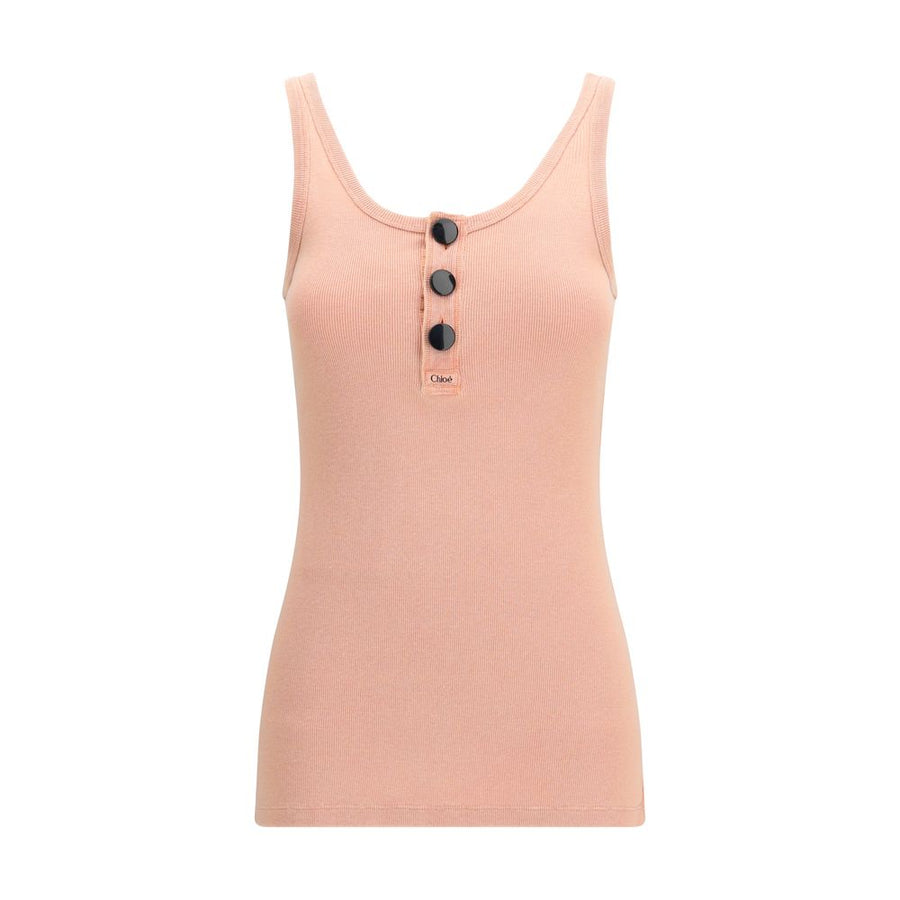 Chloé 100% Cotton tank top in pink
