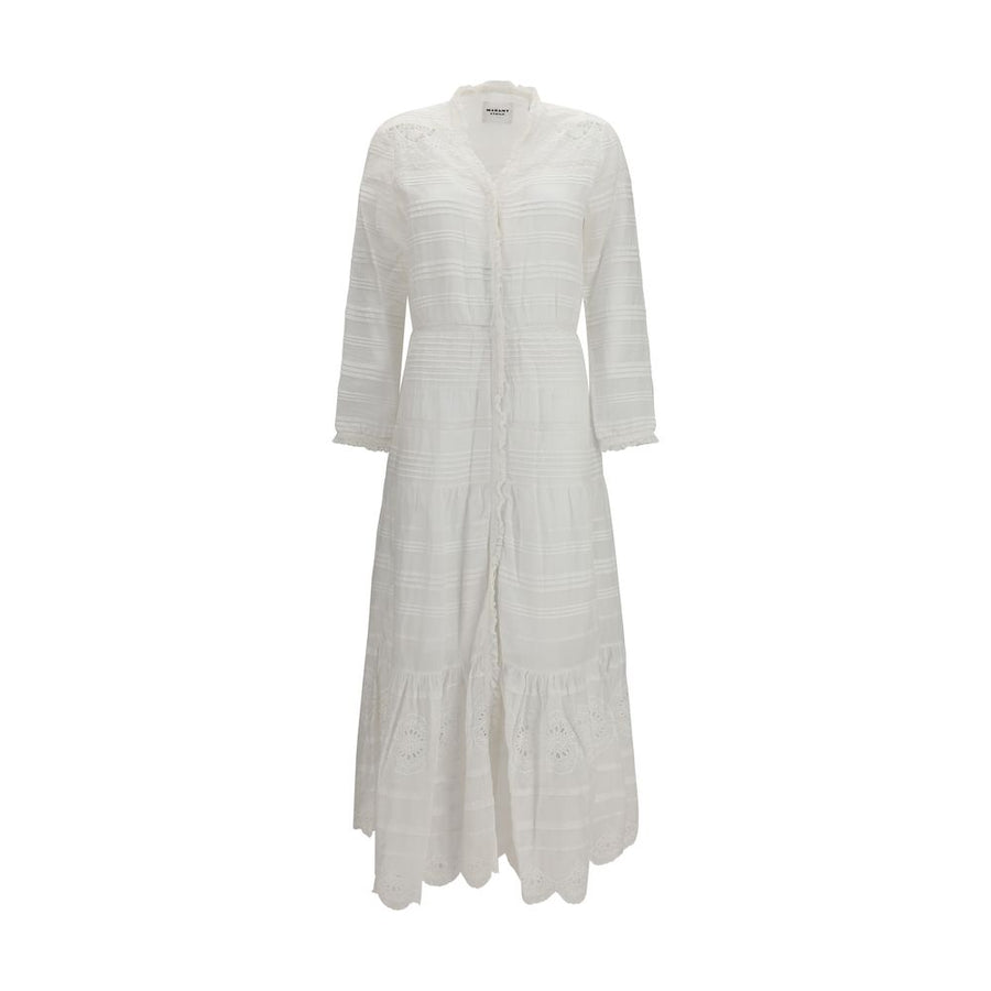 Marant Etoile 100% Cotton shirt dress in white