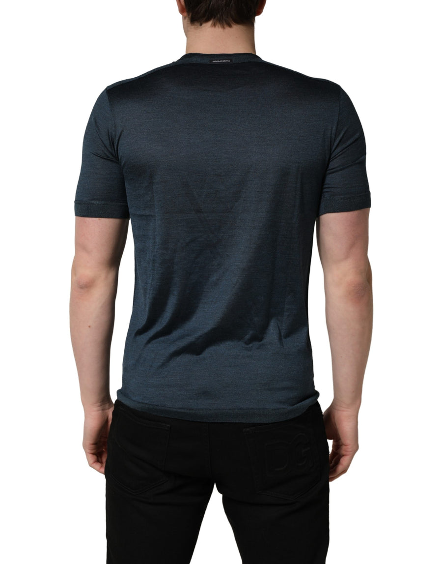Dolce & Gabbana 100% Silk t-shirt in blue