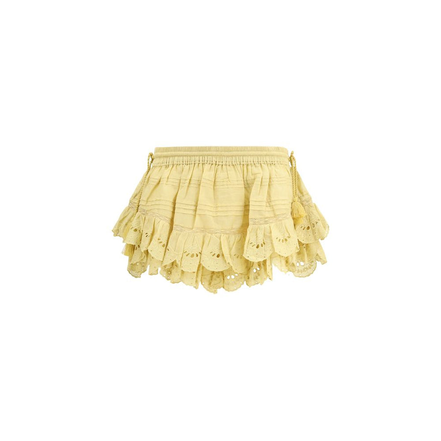 Marant Etoile 100% Cotton bermuda shorts in yellow