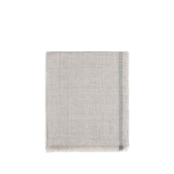 Brunello Cucinelli 100% Linen scarf in gray