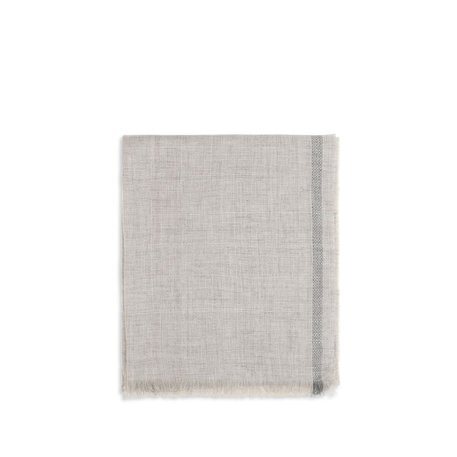 Brunello Cucinelli 100% Linen scarf in gray