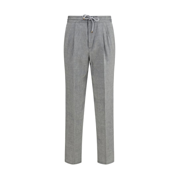 Brunello Cucinelli 60% Linen trousers in gray