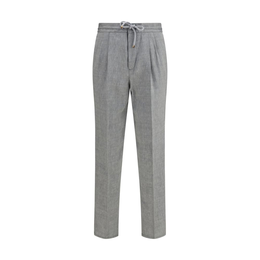 Brunello Cucinelli 60% Linen trousers in gray
