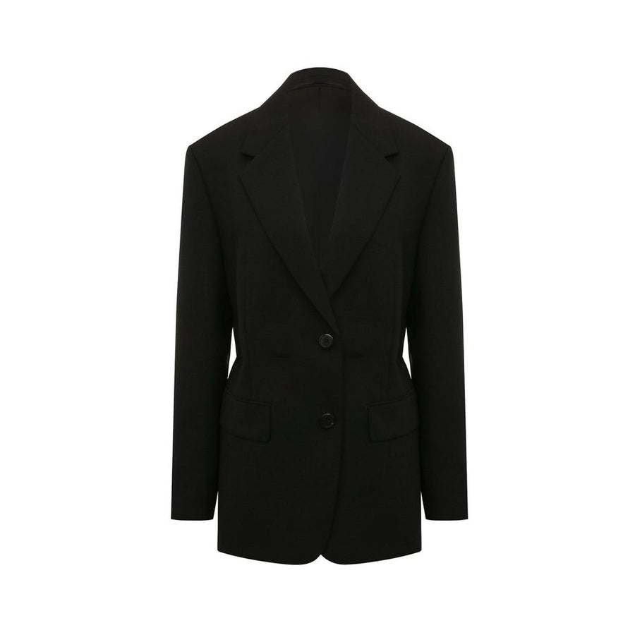 Prada 100% Fleece Wool blazer in black