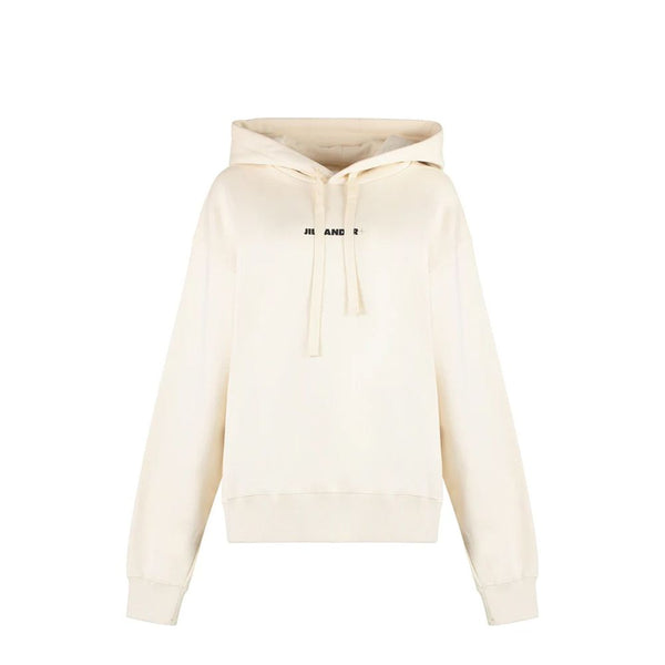 Jil Sander 100% Cotton hoodie in white