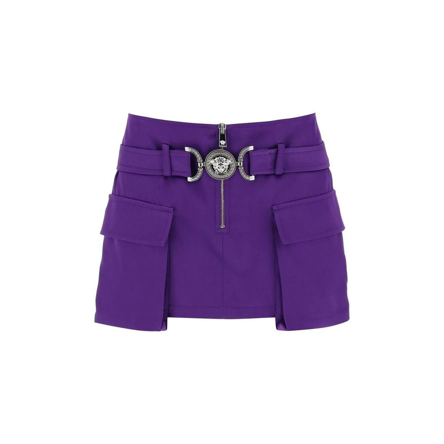 Versace 100% Viscose skirt in purple