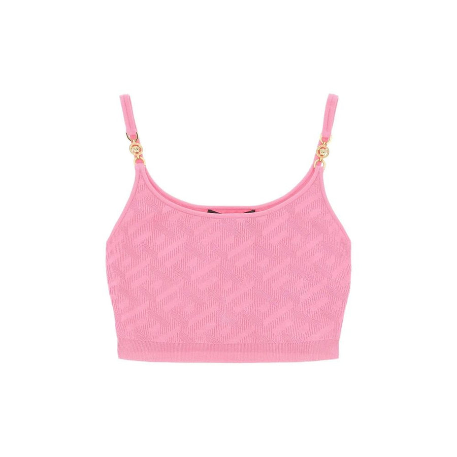 Versace 92% Viscose tank top in pink