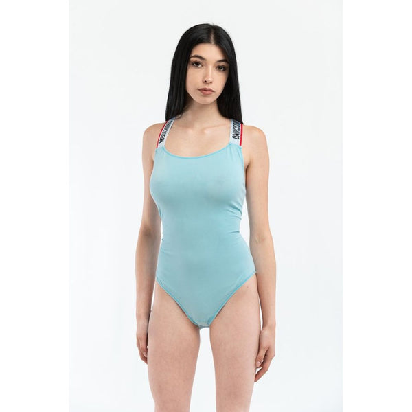 Moschino 92% Cotton bodysuit in blue