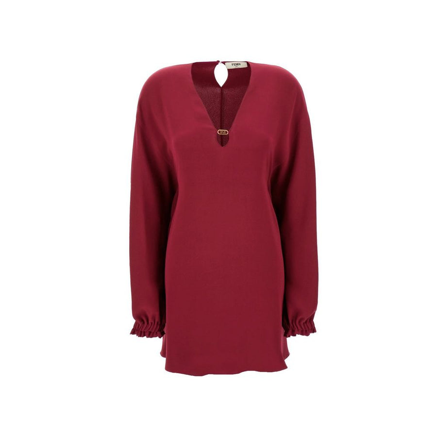 Fendi 100% Silk tunic in burgundy