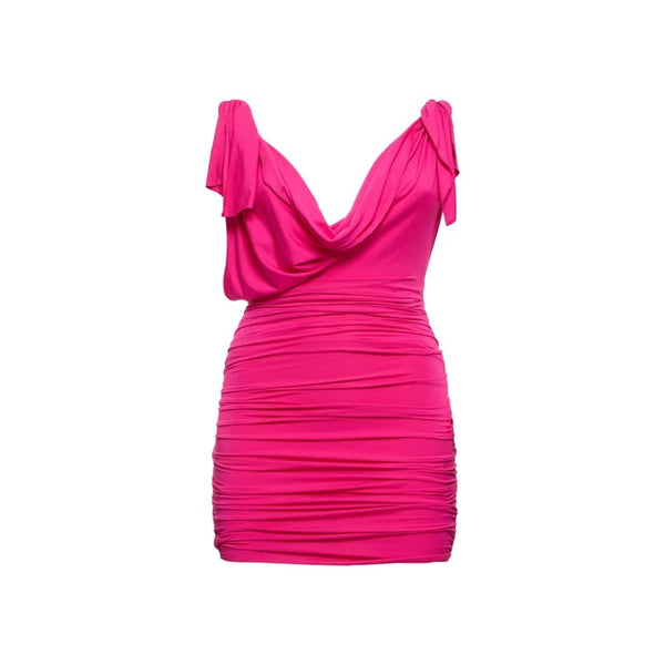 The Attico 92% Viscose dress in pink