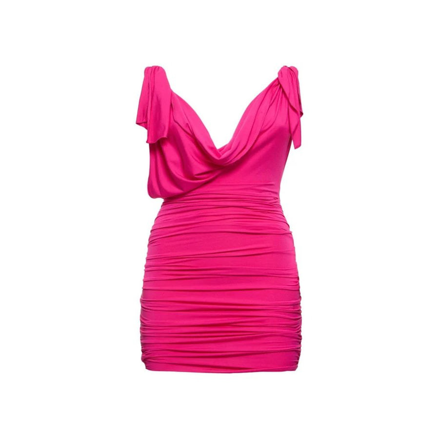 The Attico 92% Viscose dress in pink