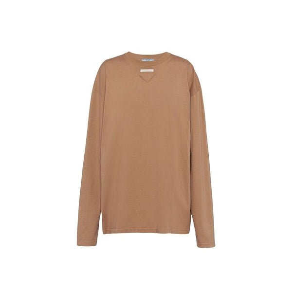 Prada 100% Cotton t-shirt in brown
