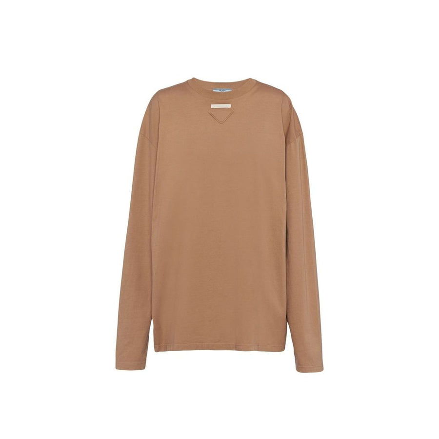 Prada 100% Cotton t-shirt in brown
