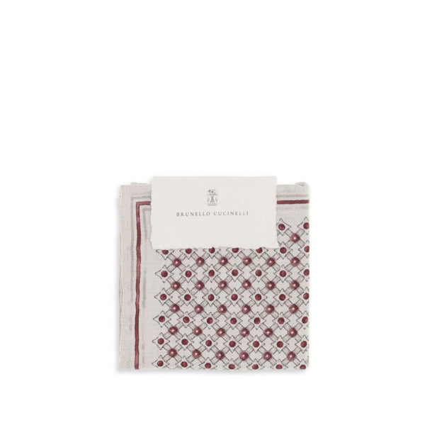 Brunello Cucinelli 100% Silk pocket square in multicolor