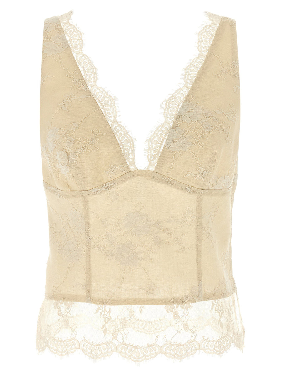 Pinko Janessa Tank Top — Cream
