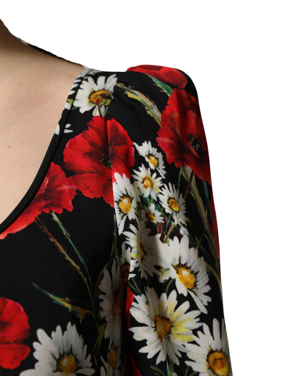 Dolce & Gabbana 94% Silk 6% Elastane gown in black
