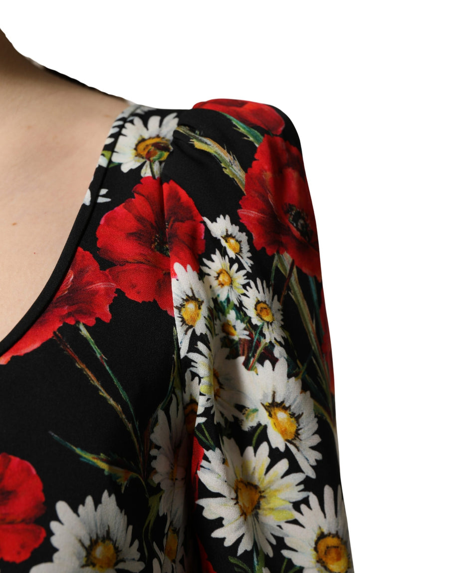Dolce & Gabbana 94% Silk 6% Elastane gown in black