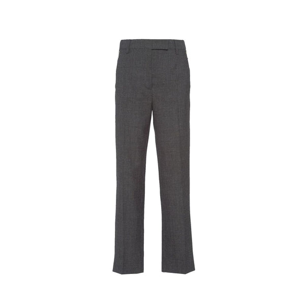 Prada 100% Virgin wool trousers in gray