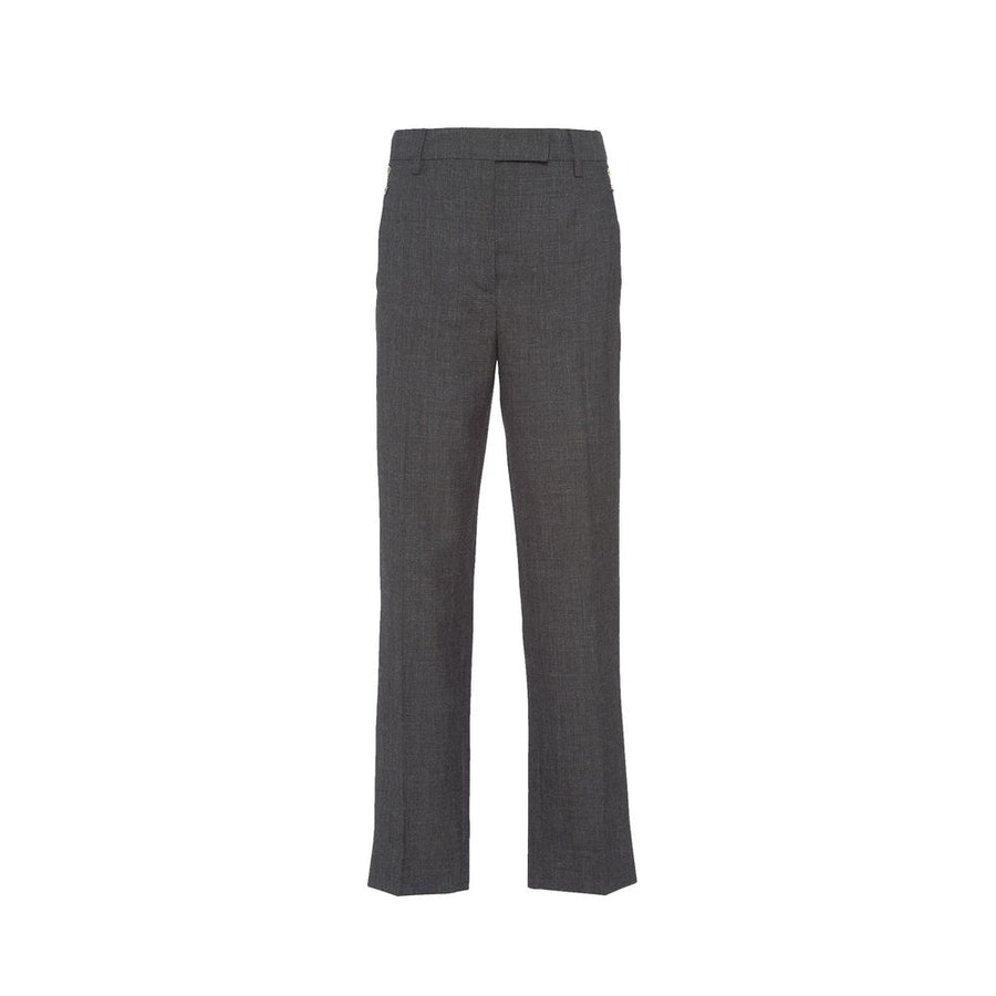 Prada 100% Virgin wool trousers in gray