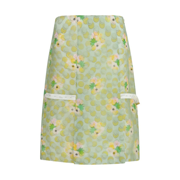 Fendi 100% Silk skirt in green