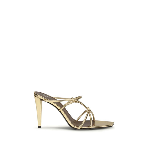 Giuseppe Zanotti 100% Calf Leather Bos Taurus mule in gold