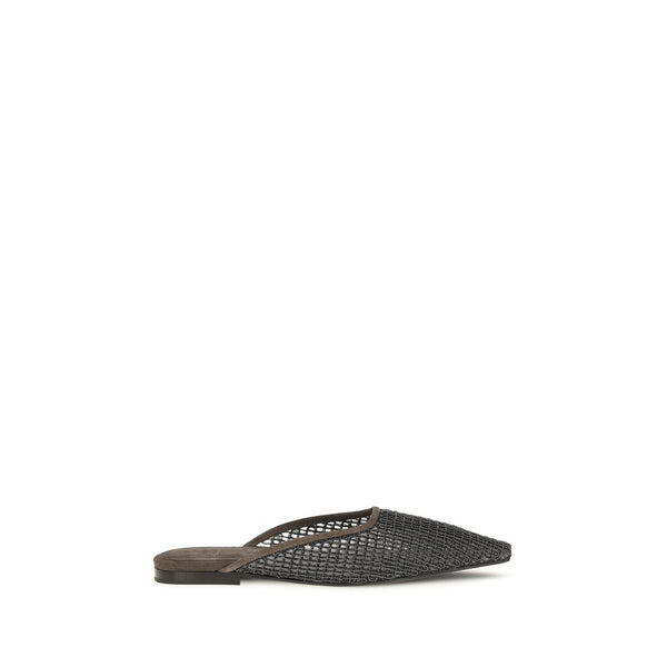 Brunello Cucinelli Upper 100% Calf Leather Bos Taurus ballet flat in brown