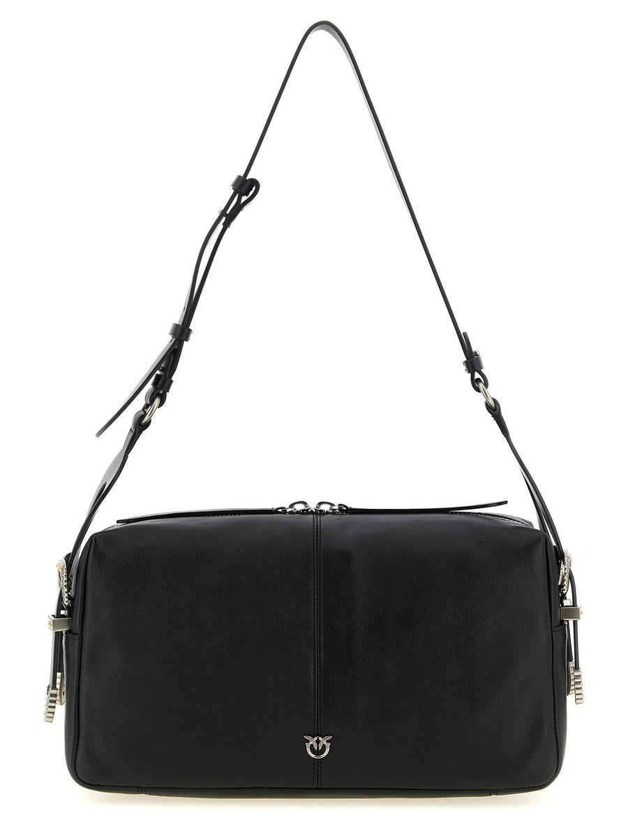 Pinko Keeper Shoulder Bag — Black