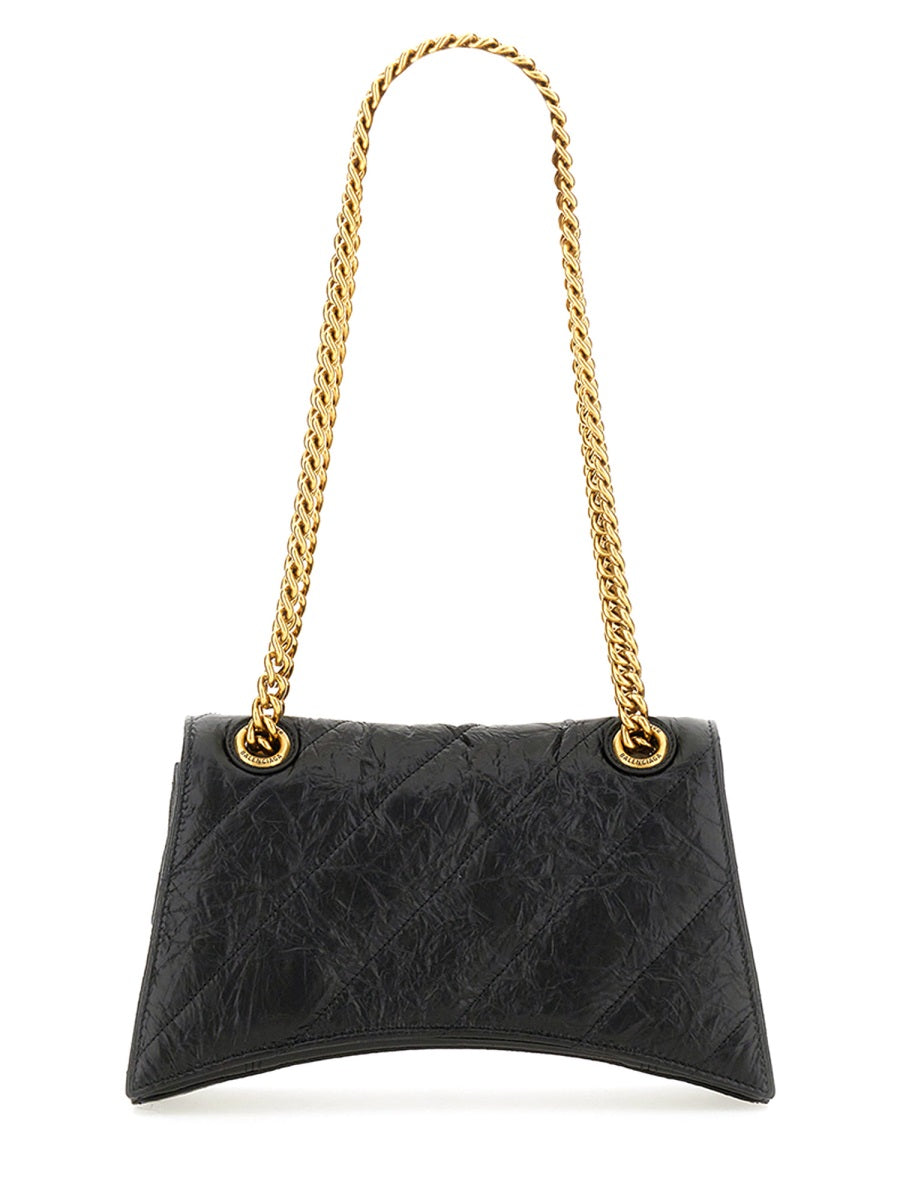 Shoulder Bag Crush Black Leather