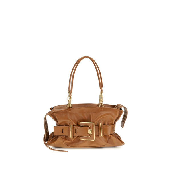Balmain 100% Calf Suede shoulder bag in brown