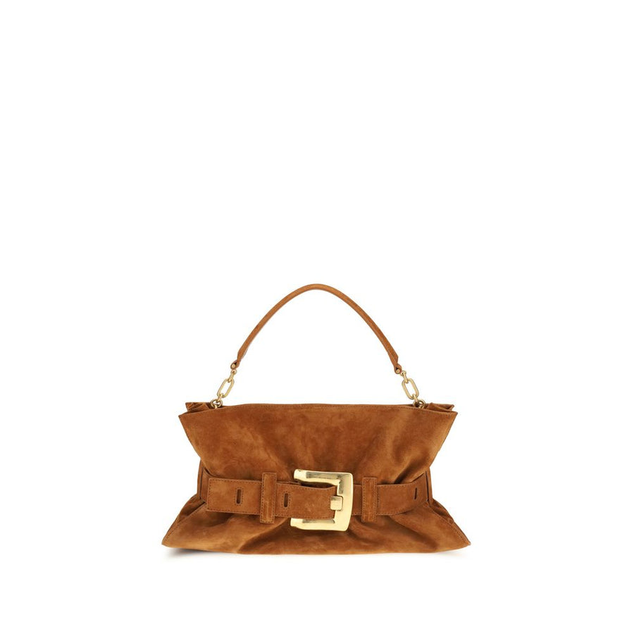 Balmain 100% Calf Leather Bos Taurus shoulder bag in brown