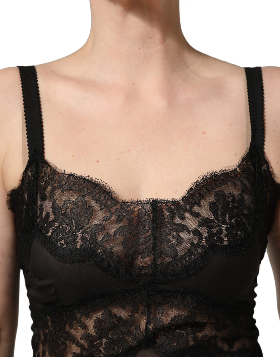 Dolce & Gabbana 58% Silk chemise in black