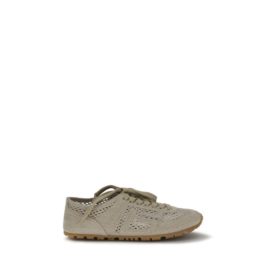 Balmain Upper: 50% Cotton 50% Polyester sneaker in beige