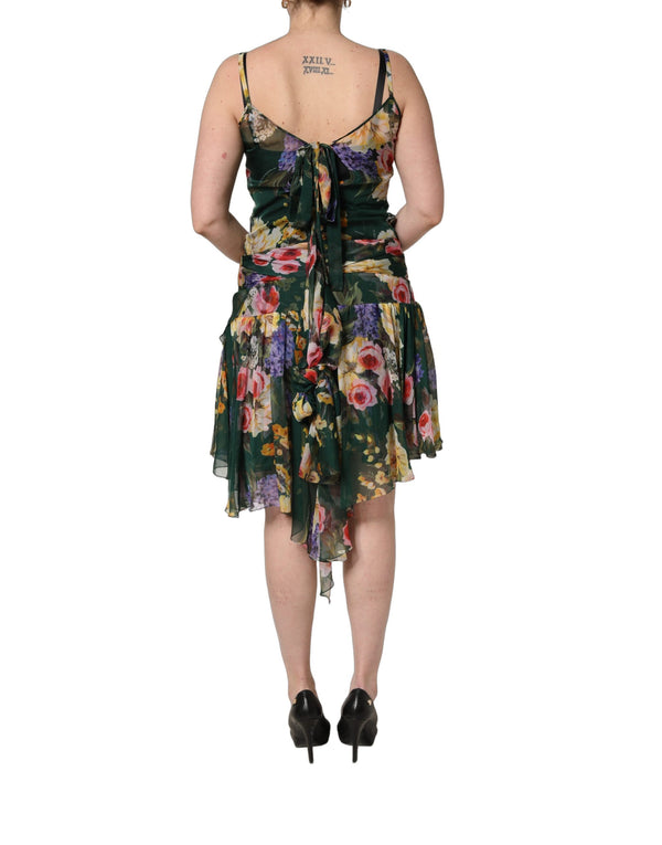 Dolce & Gabbana 100% Silk; Lining: 91% Silk dress in green