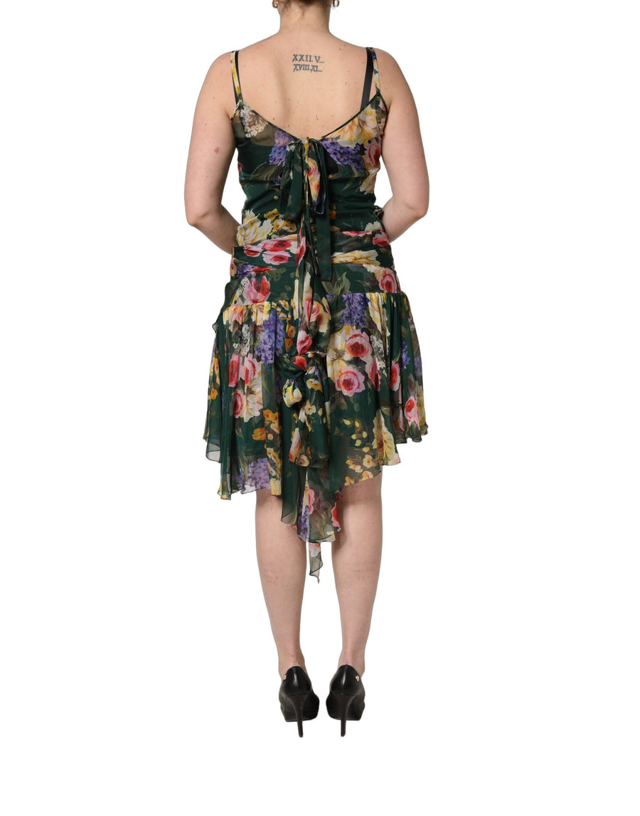 Dolce & Gabbana 100% Silk; Lining: 91% Silk dress in green