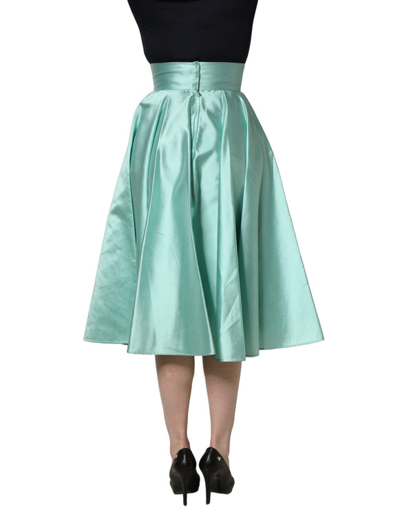 Dolce & Gabbana 100% Silk; Lining: 90% Silk 8% Cotton 2% Nylon skirt in green