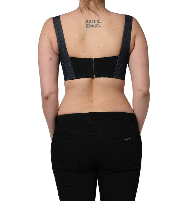 Dolce & Gabbana 69% Cotton crop top in black