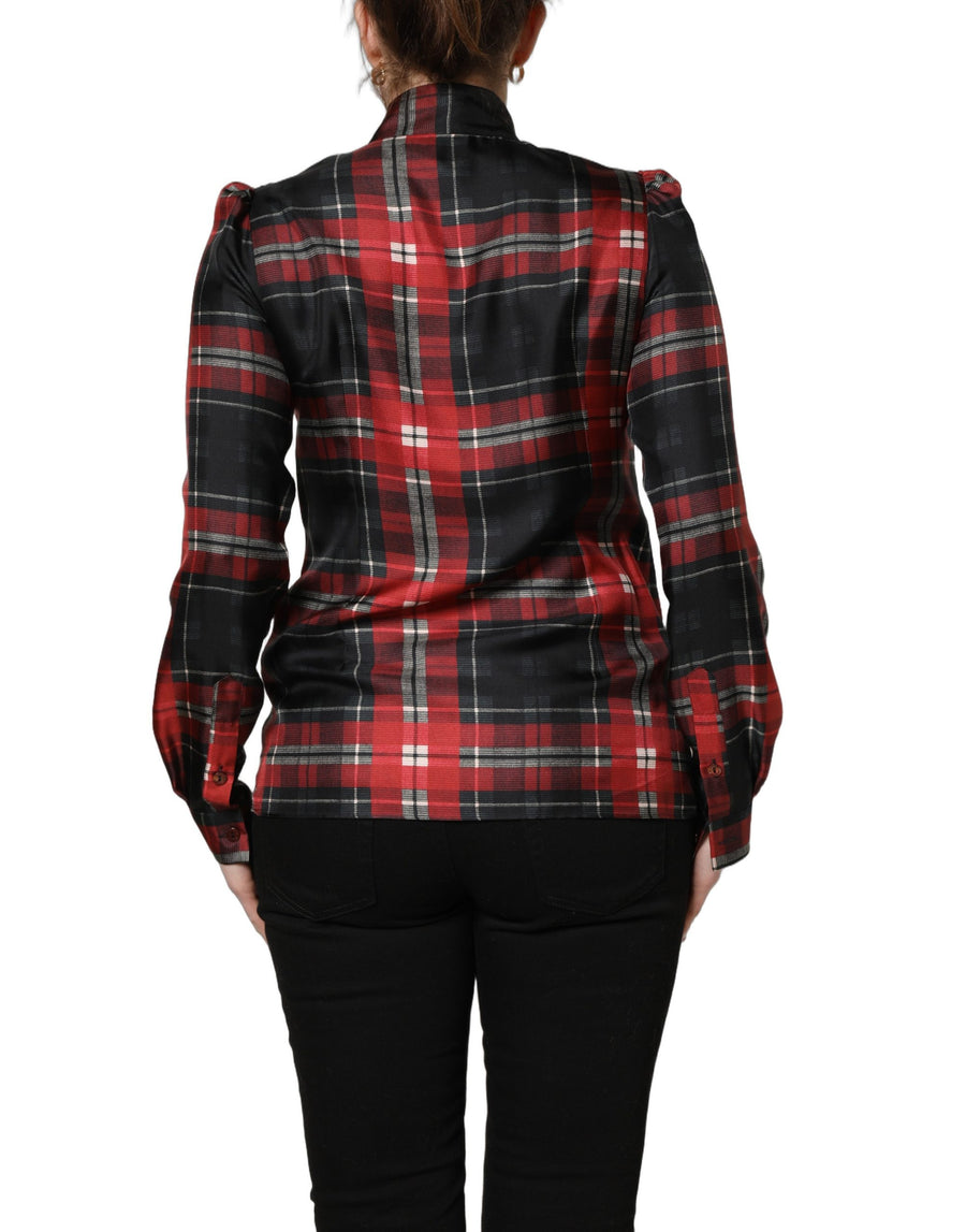 Dolce & Gabbana 100% Silk blouse in red