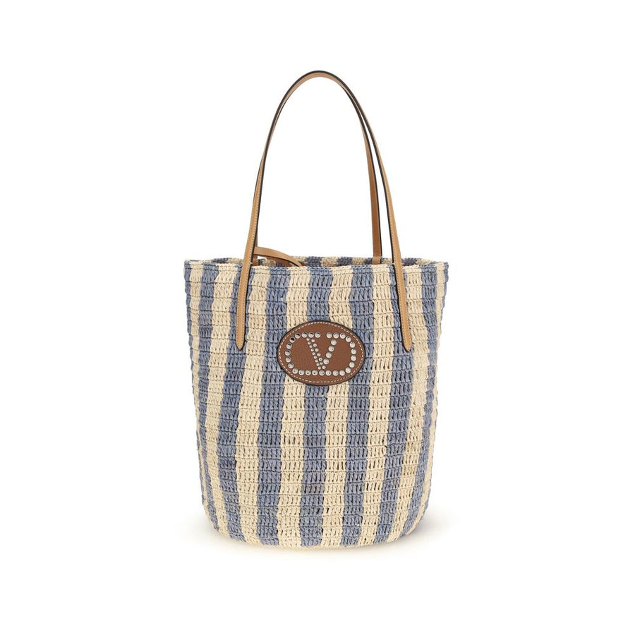 Valentino Garavani 100% Raffia bucket bag in multicolor