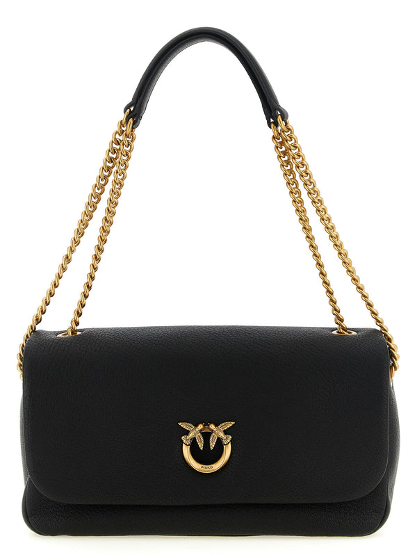 Pinko Lambskin shoulder bag in black
