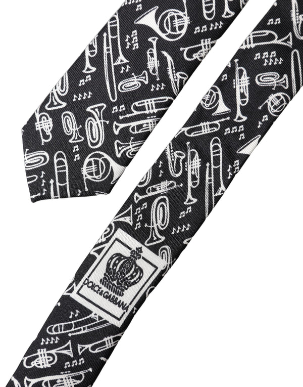 Dolce & Gabbana 100% Silk necktie in black