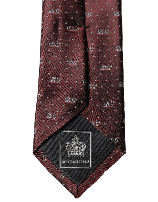 Dolce & Gabbana 100% Silk necktie in burgundy