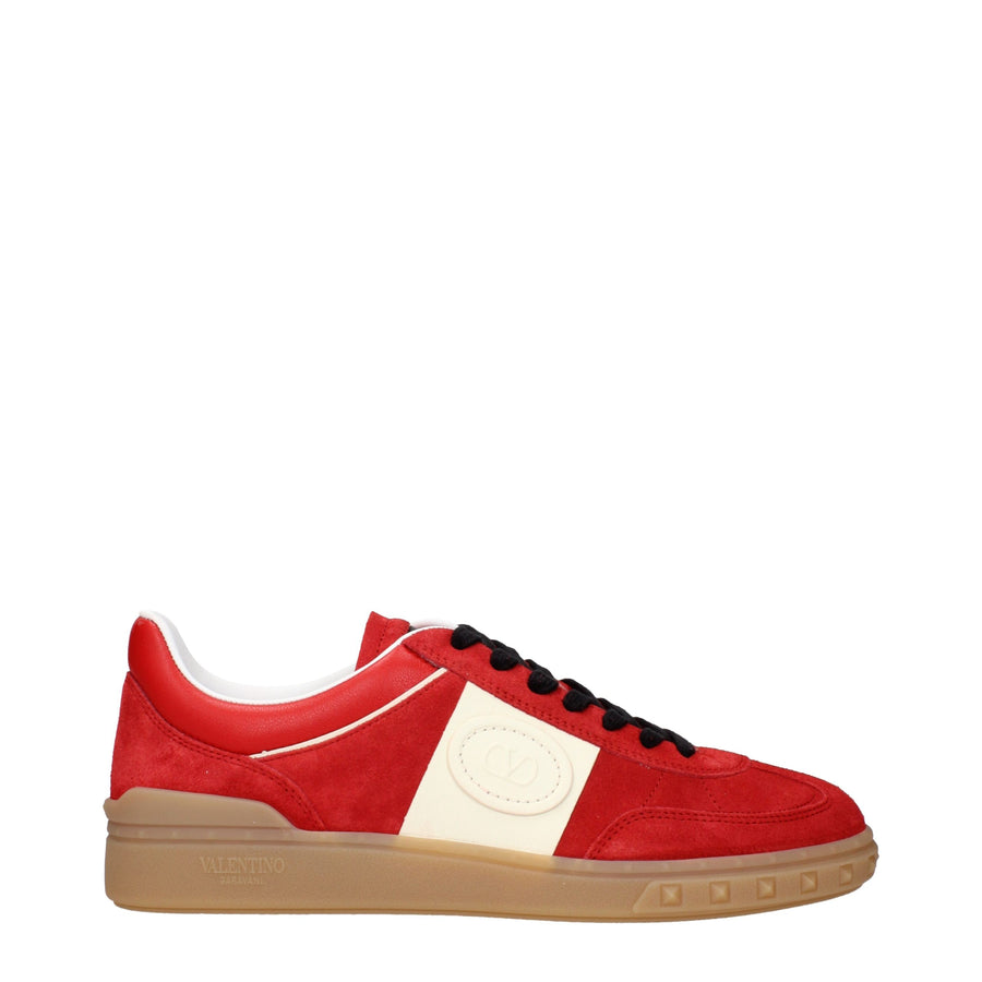 Valentino Garavani Suede sneaker in red