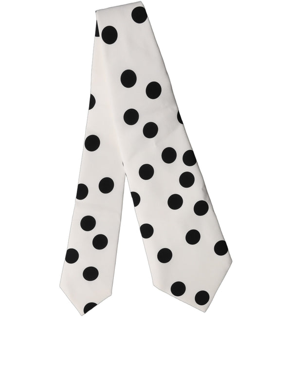 Dolce & Gabbana 100% Silk necktie in white